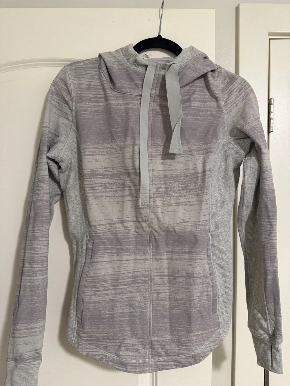 lululemon athletica Heathered Gray Hoodie half zip